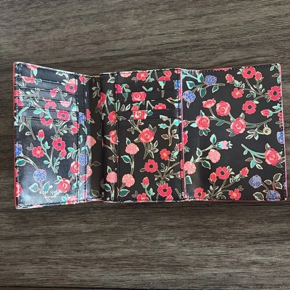 Lot of 2x [Kate Spade] Bi-Fold & Tri-Fold Pink Small Snap Button Close Wallets - Picture 13 of 16